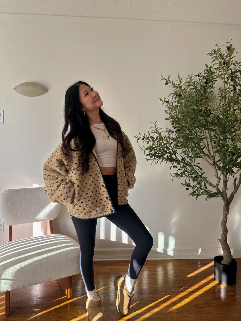 Kimberly Polka Heart Fleece Jacket