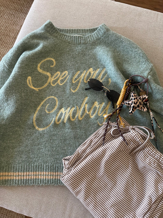 See You Cowboy Knit Pullover