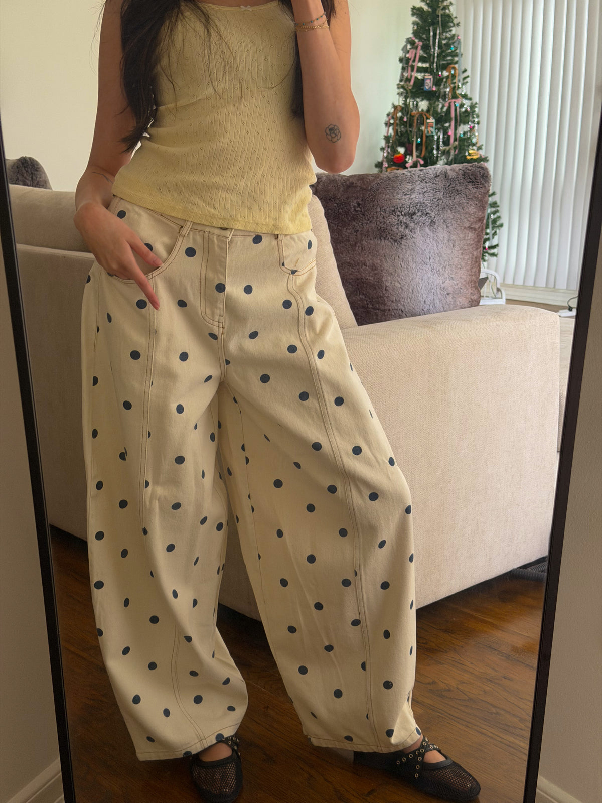 Dottie Barrel Jeans || Navy