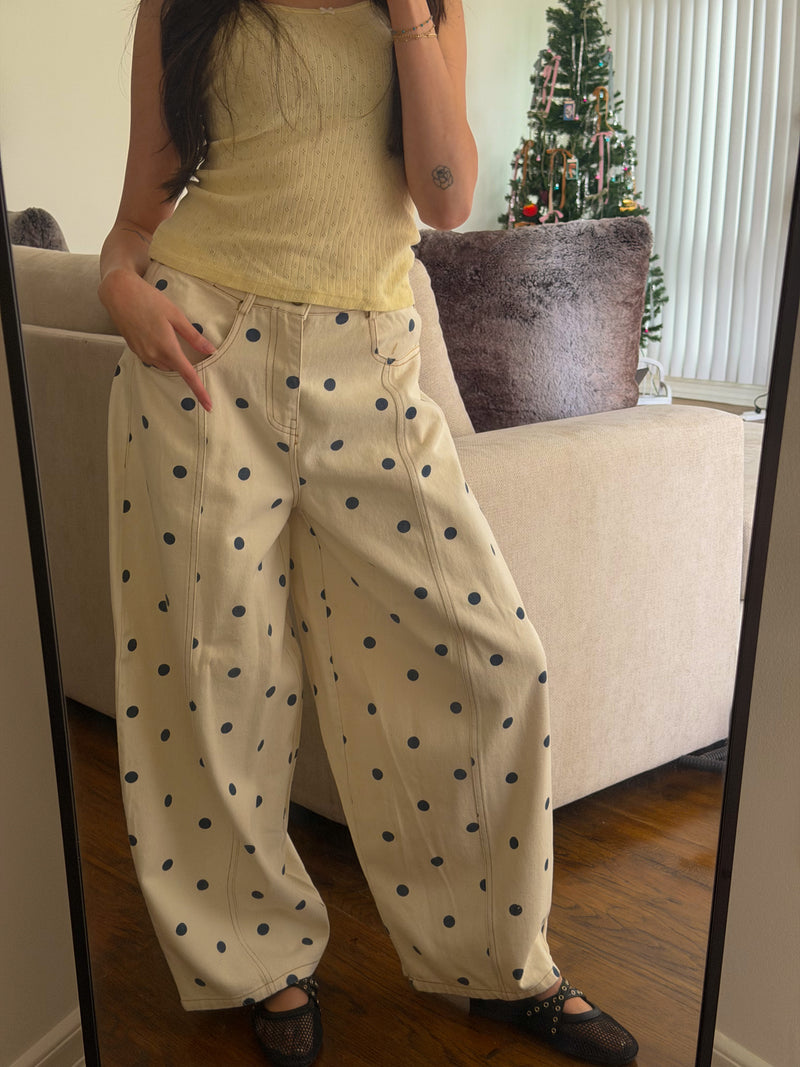 Dottie Barrel Jeans || Navy