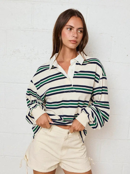 Oliver Striped Rugby Top